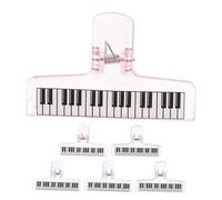 SUPVOX 6pcs Acrylic Music Holder Clips for Piano Sheet Music Strong Grip Transparent Page Holders with Anti-slip Design Lightweight Book Clips for Musicians and Students