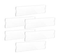 SUPVOX 6pcs Acrylic Nameplate Holders with Adhesive Tape for Office Wall and Door, Wall Name Plate Frames for Desk and Mailbox Label Display