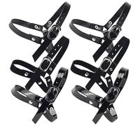 SUPVOX 6pcs Adjustable Triangle Anti-drop Shoe Straps for High Heels, Invisible Heel Bands Suede, Mirror Matte Black, Convenient Daily Use Accessories for Women