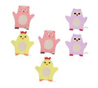 SUPVOX 6Pcs Bath Gloves Deep Cleaning Body Scrubber for Lightweight Portable Newborn Sponge Bath Mitt with Hanging Rope for Home Travel