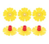 SUPVOX 6pcs Bird Feeder Accessory Hummingbird Feeder Flowers Outdoor Garden Pp Material Flower Design Easy Installation Beautiful Elegant Replacement Parts Bird Feeding Tool Decor