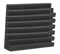 SUPVOX 6pcs Black Bass Trap Acoustic Corner Panels Noise Reduction Sponge Soundproof Blocks for Ktv and Vocal Rooms, Simple Design Noise Cancellation Acoustic Treatment
