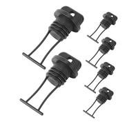 SUPVOX 6pcs Black Plastic Boat Drain Plug Kit Leak-resistant Drainage Replacement Accessories for Kayak Canoes Stable Secure Fit Bung