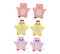 SUPVOX 6pcs Boy Girl's Bath Mitt and Bath Towel Cartoon Scrubbers for Boy Girl Shower Body Scrubbing Towel for Fun and Easy Cleaning