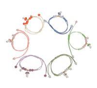 SUPVOX 6pcs Ceramic Mushroom Beaded Bracelets, Lightweight and Fine Workmanship Braided Friendship Bracelet String, Lovely Vivid Accessories, Birthday