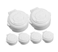 SUPVOX 6pcs Child Proof Stove Knob Covers White Plastic Safety Guards with One-Key Start Protection and Easy to Clean Design for Kitchen Safety