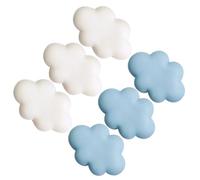 SUPVOX 6pcs Cloud Shape Fridge Magnets Magnetic Stickers with Adhesion and Scratch-Resistant Resin Material for Home Decoration and Office Use in Assorted Colours
