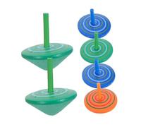 SUPVOX 6Pcs Colorful Wooden Peg Tops Educational Spinning for Safe Hands Intelligence Development