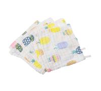 SUPVOX 6pcs Cotton Square Washcloth Reusable Muslin Face Towel for Newborns Cotton Bath for Bath