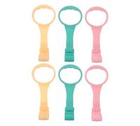 SUPVOX 6pcs Crib Pull up Rings Plastic Walking Assistant and Stand Helper for Indoor and Outdoor Multi-Functional Play, Washable Hanging Handles for Walker
