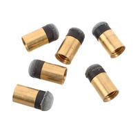 SUPVOX 6pcs Cue Stick Tip Replacement Kit High Precision Copper and Imitation Leather Slip-on Billiards Pole Cue Tips for Competitive Events and Club Training