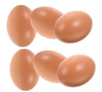 SUPVOX 6pcs Decorative Fake Eggs for Nesting Boxes Realistic Simulation Egg Models for Crafting and Easter Party Decorations Lightweight and Portable Ornaments