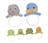 SUPVOX 6Pcs Dinosaur Headband for Comfortable Cartoon Animal Hairband for Dinosaur Theme Parties for Dress Up Photo Booth Fun and Cosplay Events