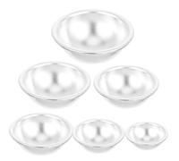 SUPVOX 6pcs DIY Ball Molds Set, Anodized Aluminum Round Baking and Soap Making Supplies, Small to XXXL Sizes for Bath Bomb Crafting and Cake Decoration