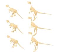 SUPVOX 6pcs Diy Dinosaur Fossil Model Kit Educational Building Toys for Boys and Girls Cultivating Creativity and Intelligence and Velociraptor Skeletons