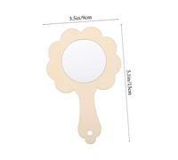 SUPVOX 6Pcs DIY Wooden Hand Mirrors for Small Unfinished Craft Mirrors for Creative Painting and Decoration Early Education