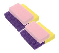 SUPVOX 6pcs Double-Sided Foot Callus File with Porous Pu Surface and Comfortable Grip for Heel Dead Skin Removal During Pedicure Sessions and Showers, Rounded Ergonomic Foot Care Block