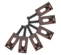 SUPVOX 6pcs Electric Guitar Bridge Saddles Zinc Alloy with Black Screws Straight Spring Design Sleek Sandblasted Finish Improves Tonal Clarity and Structural Stability for Professional