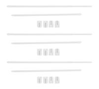 SUPVOX 6pcs Extendable Telescoping Shower Curtain Rods 40-70cm with 12 White Hooks No-drill Tension Rods for Bathroom, Window, Doorway, and Closet Use