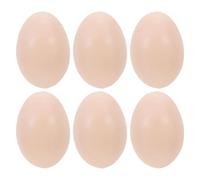 SUPVOX 6pcs Fake Eggs - DIY Easter Eggs to Paint - Pretend Play Food Prop Kitchen Accessories - Kitchen Play Toys for Home Decor Early Development & Party Favor