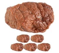 SUPVOX 6Pcs Fake Food Model Beef Cube Toys Realistic Artificial Meat Props for Kitchen Decor Restaurant Display and Educational Pretend Play