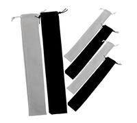 SUPVOX 6pcs Flute and Clarinet Storage Pouches with Drawstring Closure Lightweight Portable Soprano Recorder Carrying Bags Soft Protective Cloth Organizer for Wind Instruments Black and