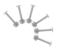 SUPVOX 6pcs Foosball Table Hardware Screws Nuts Table Football Player Parts for Repair Kit with Authentic Design Easy to Clean Silver Accessories for Tabletop Football Game