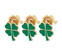 SUPVOX 6pcs Four Leaf Clover Brooch Pins Set, Irish Luck Charm Shamrock Jewelry, Lucky Lapel Pins for Women, St Patrick’s Day Accessories for Clothing, Hats, Backpacks