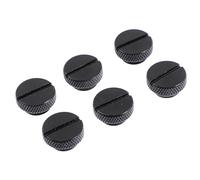 SUPVOX 6pcs G1/4 Inch Brass Stop Plug with Anti-Skid Lines for Computer Water Cooling System Replacement, Black Water Stopper Fittings for Secure Sealing in Cooling Systems