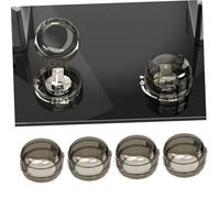 SUPVOX 6pcs Gas Stove Knob Covers Safety Guard Black Kitchen Oven Knob Protectors Lock Cover Prevents Accidental Gas Leakage Practical