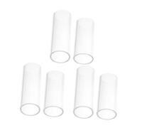 SUPVOX 6pcs Glass Guitar Slide Rings Clear Wear Resistant Finger Protectors for Jazz Blues Acoustic Electric Guitar Players Lightweight Fit for Comfortable Expressive Playing