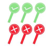 SUPVOX 6pcs Handheld Judging Boards Game Vote Paddles with Red Cross and Green Check, Reusable Foam Answer Paddles for Classroom Teacher-student Interaction and Early Education Activities