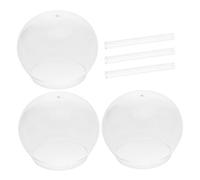 SUPVOX 6pcs Handmade Japanese Glass Wind Chimes DIY Craft Kit with Transparent Covers Versatile Decorative Bells for Indoor and Outdoor Garden Creative Painting Pendant for Adults