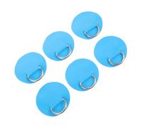 SUPVOX 6pcs Kayak D Rings Paddleboard Bungee Tie Down Kit PVC D Buckle Patches Weatherproof Attachments for Inflatable Boats Surfboards and Water Activities