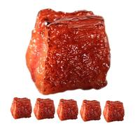SUPVOX 6pcs Lifelike Beef Block Models PVC Fake Meat Simulation Kitchen Props for Restaurant Decoration Teaching Photography Movie Use