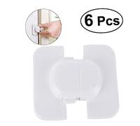 SUPVOX 6PCS Locks Safety Locks for Refrigerators Cabinets Drawers Easy to Install Durable White Design for Home Safety Effortless Adult Access Resistant