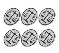 SUPVOX 6Pcs Metal Justice Scales Brooch Lapel Pins for Men and Women, Lawyer Suit Shirt Pins, Department of Justice Law Student Accessories