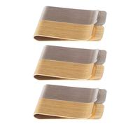 SUPVOX 6pcs Metal Money Clip Set 3 Brass 3 Stainless Steel Wallet Clips for Men Small Front Pocket Cash Card and Banknote Holder Minimalist Business Card for Everyday Use