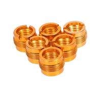 SUPVOX 6pcs Microphone Holder Threaded Adapter Nut to Screw Converter for Mic Stand Clip Metal Copper Compatible with Dynamic Condenser Broadcast Microphones