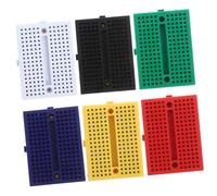 SUPVOX 6pcs Mini Breadboards Solderless Laboratory Bread Board for Science Experiments Small Circuit Prototyping with Color Coded Boards
