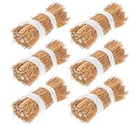 SUPVOX 6pcs Mini Hay Bale S, 1. 57 Inch Handcrafted Decorative Haystacks for Dollhouse, Crafts, Farm And Autumn Harvest Table Decorations