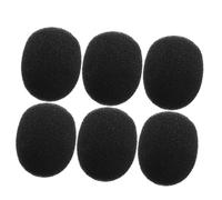 SUPVOX 6pcs Mini Wireless Lavalier Microphone Windscreens Foam Covers 25x20x6mm for Headset Mic Protection Suitable for Live Streaming and Interviews