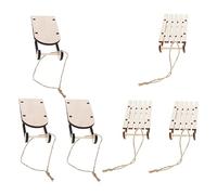 SUPVOX 6pcs Mini Wooden Sled Ornament DIY Craft for Christmas Decoration Sleigh Pendants for Tree Table and Home Decor