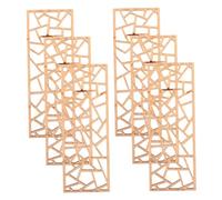 SUPVOX 6pcs Miniature Dollhouse Screen Solid Wood Chinese Style Decorative Panels Lightweight Beige Mini House Furniture Accessories for Dollhouses DIY Architectural Models and Craft