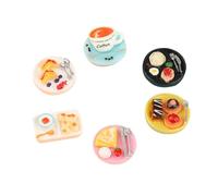 SUPVOX 6pcs Miniature Food Models Realistic Mini House Kitchen Accessories Dollhouse Ornaments Decorative American Style Coffee Figurines