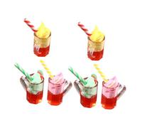 SUPVOX 6pcs Miniature Ice Cream Model Props Dollhouse Decorations for DIY Mini House Kitchen Realistic Design for Play Photography