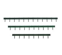 SUPVOX 6Pcs Miniature Road Barrier for Model Trains - Micro Landscape Railway Scene Fence Accessory for Sand Table Diorama Scenic Layouts in Dark Green, 3 Sizes