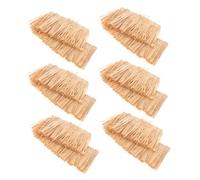 SUPVOX 6pcs Miniature Straw Roof Thatch Natural Thatch Roofing Material for DIY Micro Landscape Crafts Small Model Houses Fairy Gardens and Decorative Hay Bale Projects