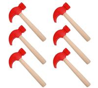 SUPVOX 6pcs Montessori Hammer Safe Wooden Mini Hammering Tools for Preschoolers Pretend Play Pounding Mallets for Educational Crafts and Birthday Party Games