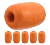 SUPVOX 6pcs Orange Oval Fishing Dock Rope Floats for Netting Crab Trap Buoys Kayak Pool Marker with Durability and Hydrodynamic Stability